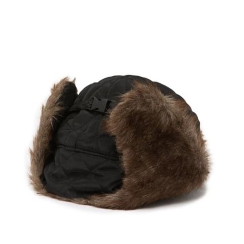 Public Opinion Faux Fur Detail Trap Hat